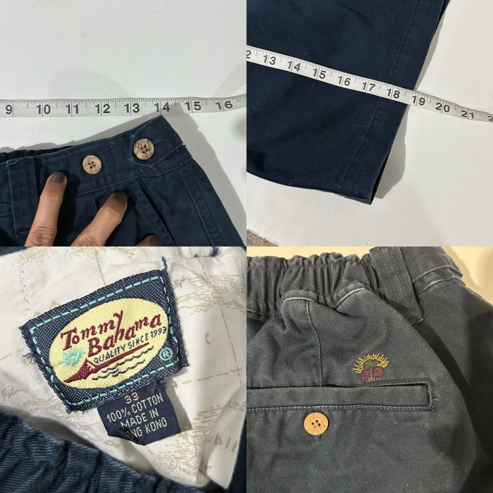 Vintage Tommy bahama men’s navy cotton shorts size 33. - Picture 6 of 12